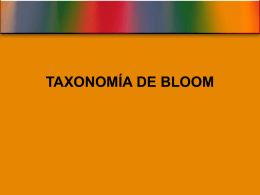 TAXONOMÍA DE BLOOM