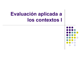 Evaluación de la asignatura