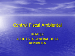 Control Fiscal Ambiental - Auditoría General de la República