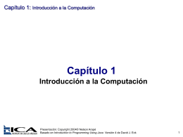 Capítulo 1 Introducción a la Computación