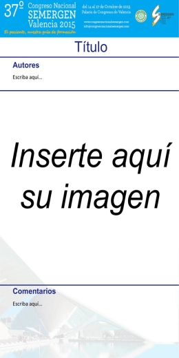 Título - 37º Congreso Nacional SEMERGEN