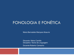 FONÉTICA E FONOLOGIA