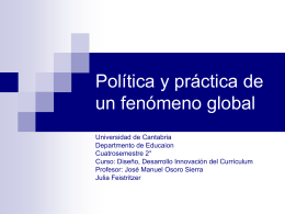 Política y práctica de un fenómeno global (Julia Feistritzer)