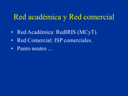 Red académica y Red comercial