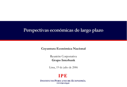 Crecimiento del PBI - Instituto Peruano de Economía