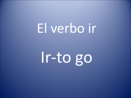 El verbo ir - srarongione