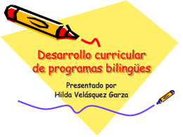 Desarrollo curricular de programas bilingües