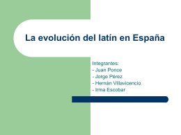 La evolución del latín en España