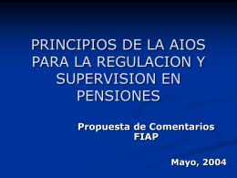 Principios - (FIAP) Federación Internacional de Administradoras de