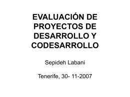 evaluación de proyectos de desarrollo y codesarrollo