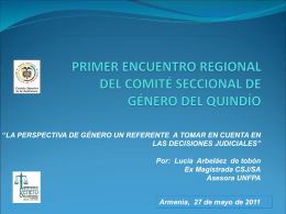 Reunión de comités seccionales de género - SI