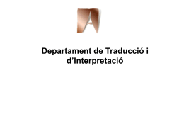 Departament de Traducció i d`Interpretació