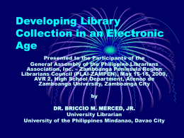 Developing Library Collection in an Electronic Age