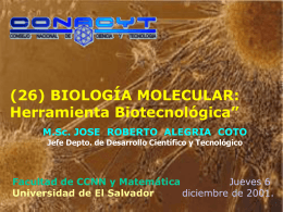 biotecnología - Consejo Nacional de Ciencia y Tecnología