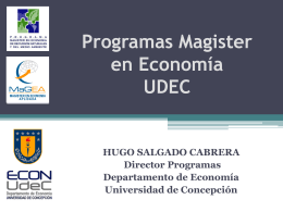 Charla sobre Programas de Magister en Economía