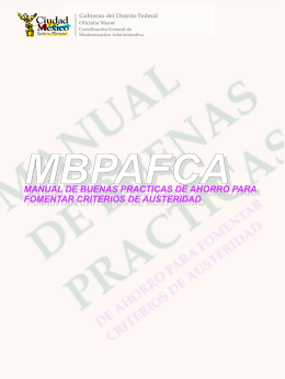 prácticas de ahorro - Gobierno del Distrito Federal