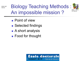 Biology literature - Tecfa