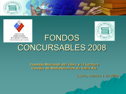 presentación de la Charla sobre Fondos Concursables 2008 (PPT