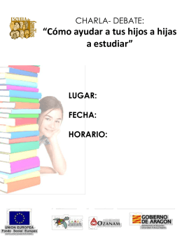 Cartel charla-debate: Técnicas de estudio