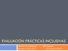 Evaluación prácticas inclusivas CEE Crespinell