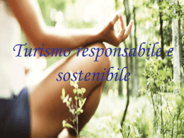 Turismo responsabile e sostenibile