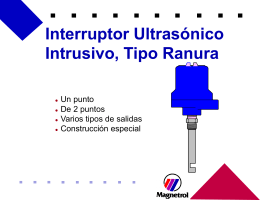 Ultrasonico - Tipo de Contacto - Termoprocesos e Instrumentacion