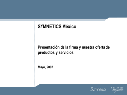 Productos y servicios de SYMNETICS México