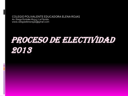 Proceso de Electividad 2013