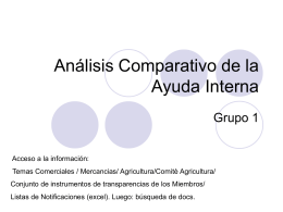 Análisis Comparativo de la Ayuda Interna