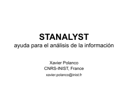 STANALYST Ayuda al análisis de la información CyT