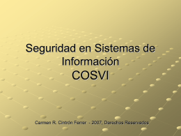 Seguridad en Sistemas de Información COSVI