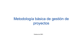 Metodología básica de gestión de proyectos