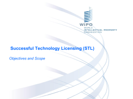 Successful Technology Licensing (STL)” Training Program