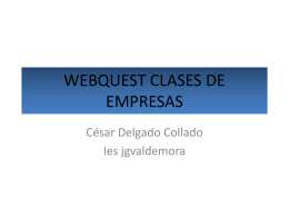 WEBQUEST CLASES DE EMPRESAS