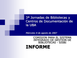 SIGB - Sistema de Bibliotecas y de Información