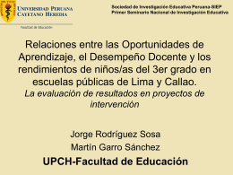 Diapositivas - Sociedad de Investigación Educativa Peruana
