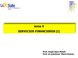 UT 9 - Servicios financieros (I) 1