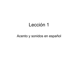 Ejercicio sobre el acento