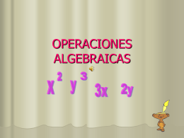 operaciones algebraicas