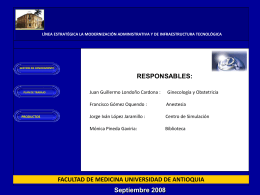 Septiembre 2008 FACULTAD DE MEDICINA UNIVERSIDAD DE