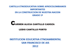 CARTILLA ETNOEDUCATIVA CARMEN Y LEDIS2012