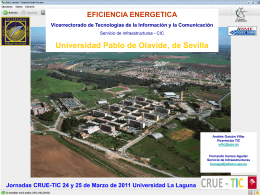Jornadas CRUE-TIC 24 y 25 de Marzo de 2011 Universidad La