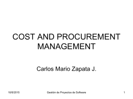 cost and Procurement Management