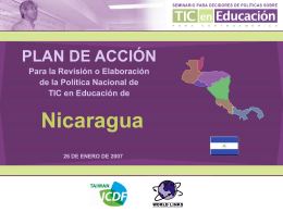 Nicaragua - Seminario de Políticas en TIC y Educación para