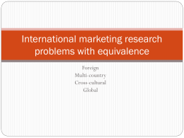 International marketing research