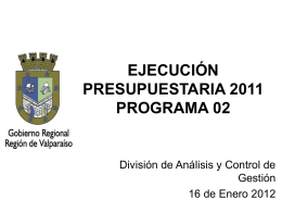 EJECUCION PRESUPUESTARIA 2011CIERRE