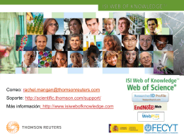 Slide 1 - Portal de Acceso a la Web of Knowledge (WoK)