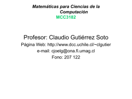 Matemáticas para Ciencias de la Computación MCC3182