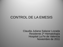 Control de la emesis - Servicio de Hematologia Hospital La Fe
