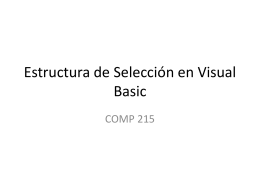 Estructura de Selección en Visual Basic